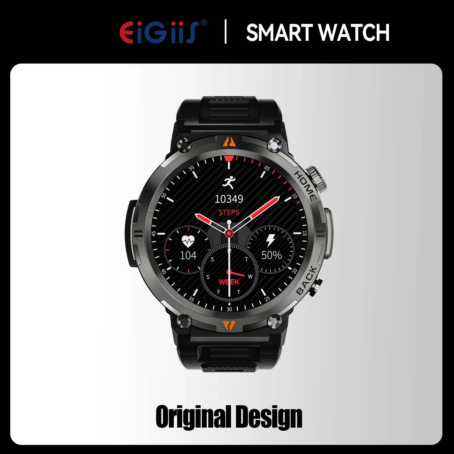 EIGIIS KE3 Smart Watch Impermeabile Design originale per uomo